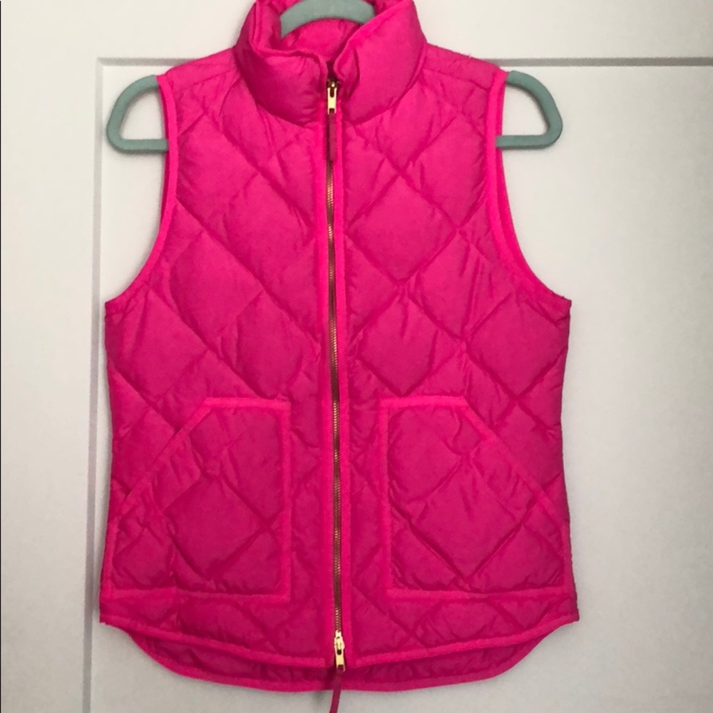 J Crew Pink Quilter Puffer Vest - Size XS